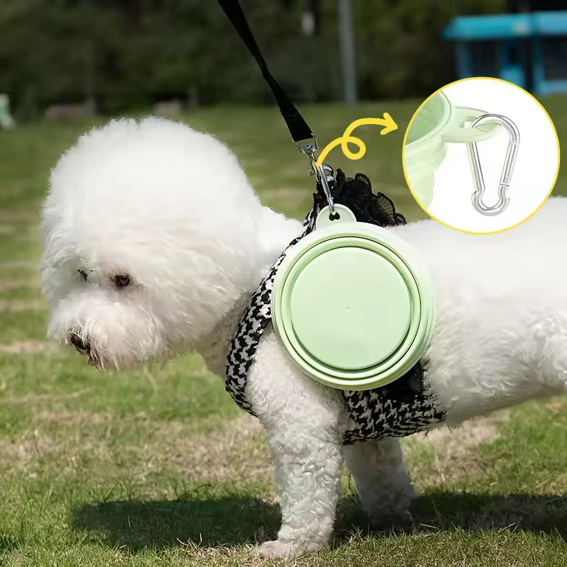 Foldable Silicone Dog Bowl Pet Outdoor Travel Portable Folding Cat Food Water Large Capacity Container Feeding Bowl Pet Supplies